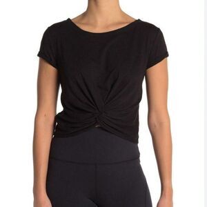 Free People Movement Run in the Sun Short Sleeve T Shirt Black Women’s Medium